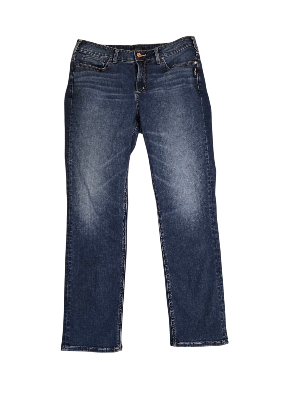 Women's Dark Blue Avery Straight-Leg Silver Jeans